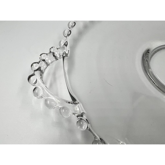 Vintage Candlewick Imperial Glass Beaded Serving Plate 11.5" - Picture 3 of 4